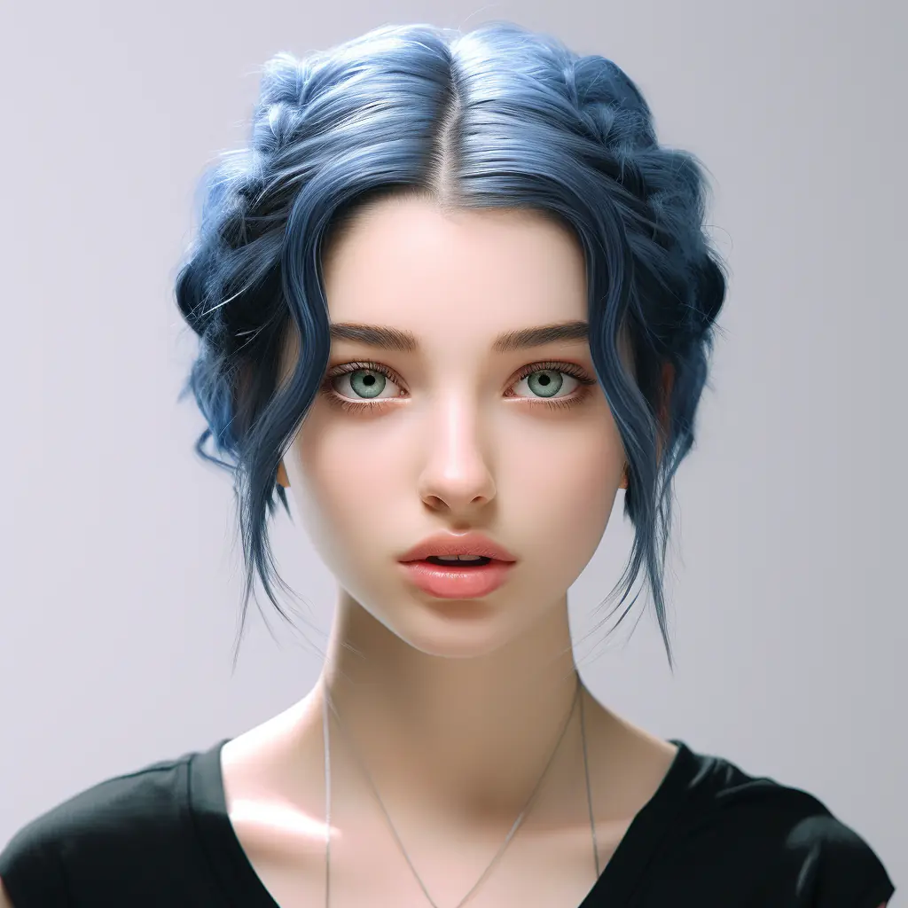 AI hair makeover showing color and style transformation